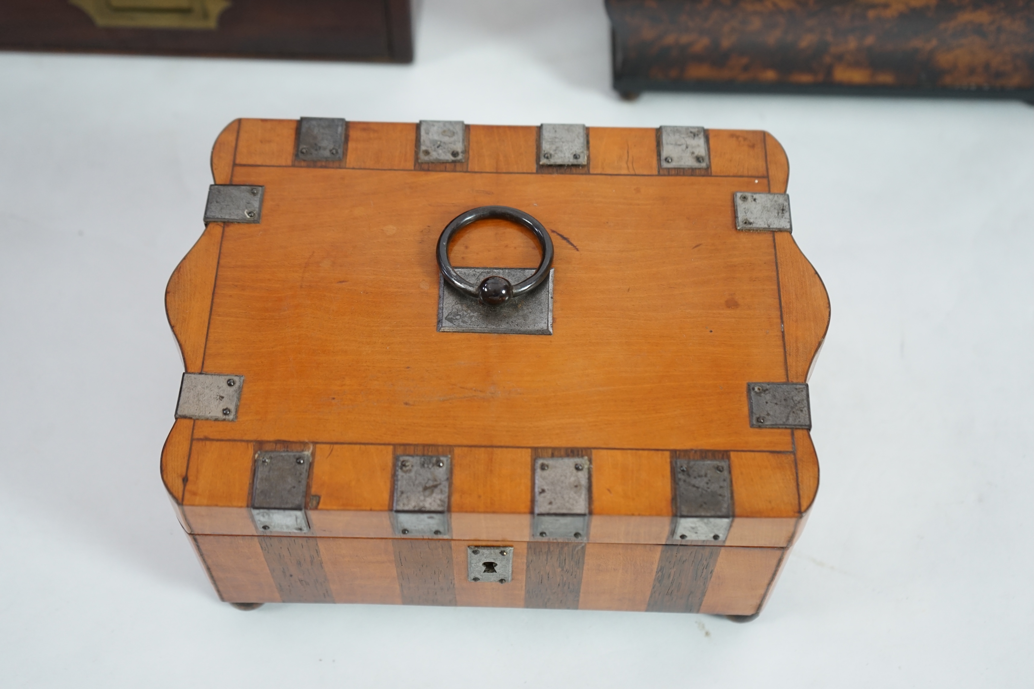 An early Victorian brass bound mahogany apothecary chest